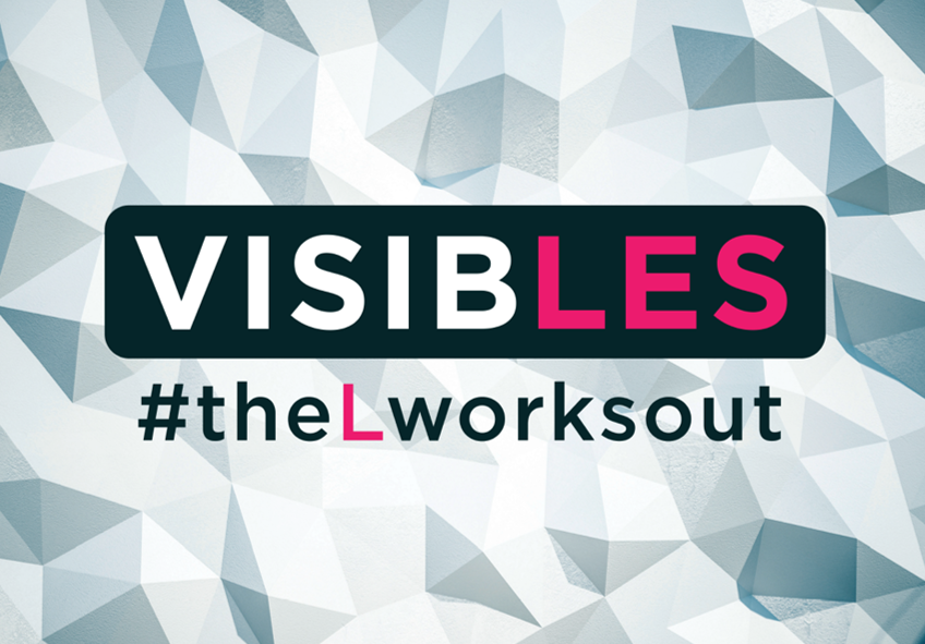 Kampagnenfoto mit Slogan "Visibiles #theLworksout"